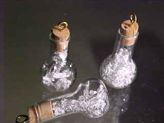 Silver Crystals in little flasks 
